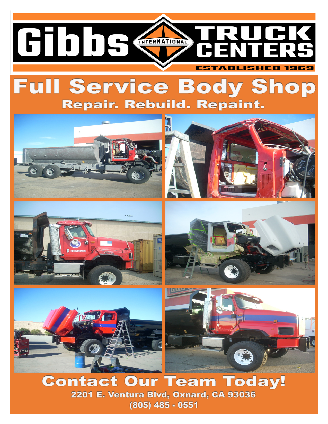 Body Shop - Red Dump Truck Repair